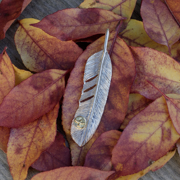 KinG Smith Feather with Gold Point  Left / Large